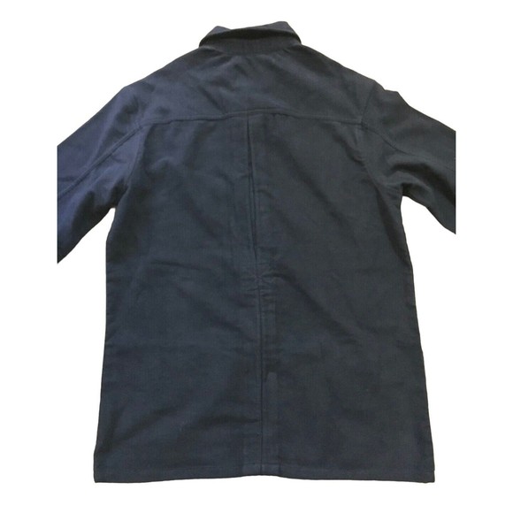 DS Dundee Mens Navy Blue Cotton Jacket Button Down Shirt Pocket 40 Contrast Cuff - Picture 10 of 15